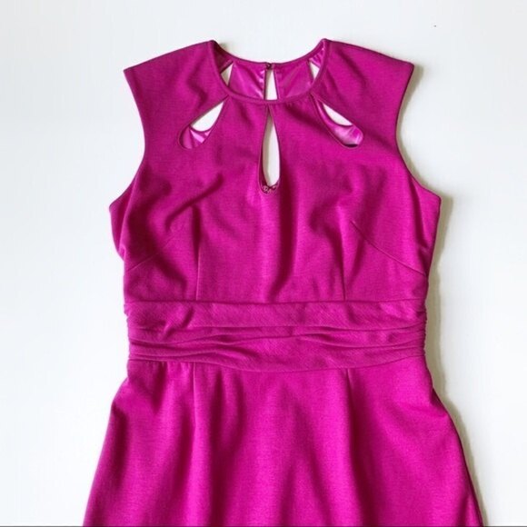 Aidan Mattox Pink Sheath Dress Keyhole Bridesmaid Size 8 - Picture 4 of 15